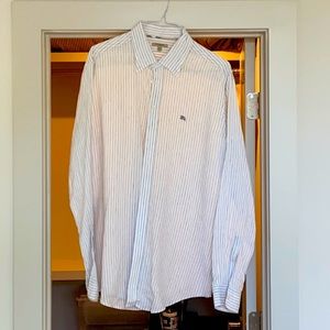 Burberry linen button down XL
